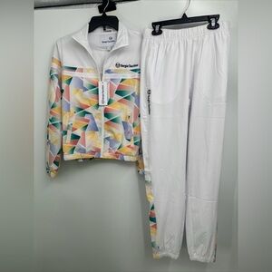 New Sergio Tacchini Track Suit Women’s XS MOSAICO TRACKSUIT Jacket & Pants